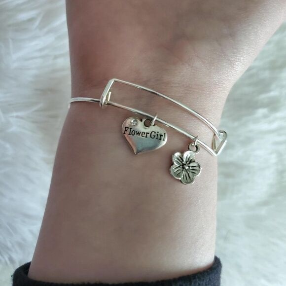 Be My Flower Girl Bracelet, Wedding Party Jewelry - Picture 7 of 10